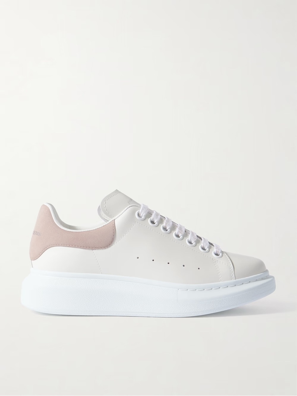 Alexander McQueen Oversize Platform Sneakers White with Nude Suede 38